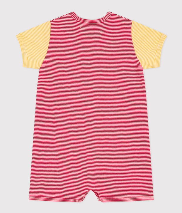 Kort katoenen babypakje Petit Bateau X Snoopy rood/wit