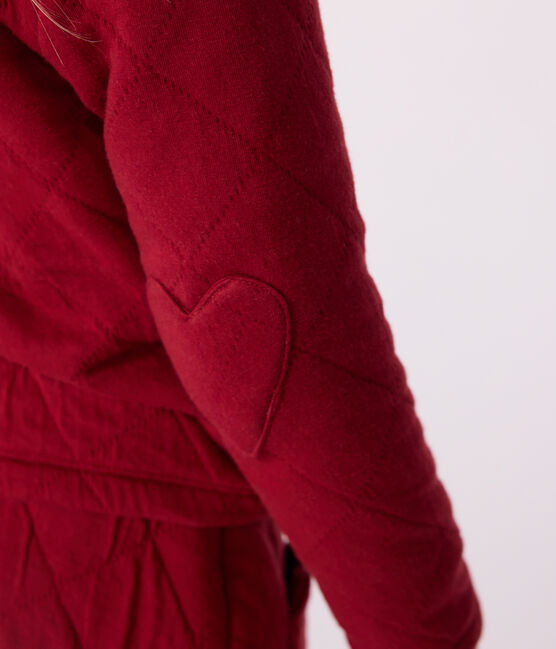 Effen katoenen cardigan voor kinderen AMARANTE