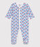 Katoenen babypyjama met bloemenprint wit MARSHMALLOW/wit MULTICO