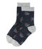 Chaussettes fille à motif fleuri bleu SMOKING/blanc MULTICO