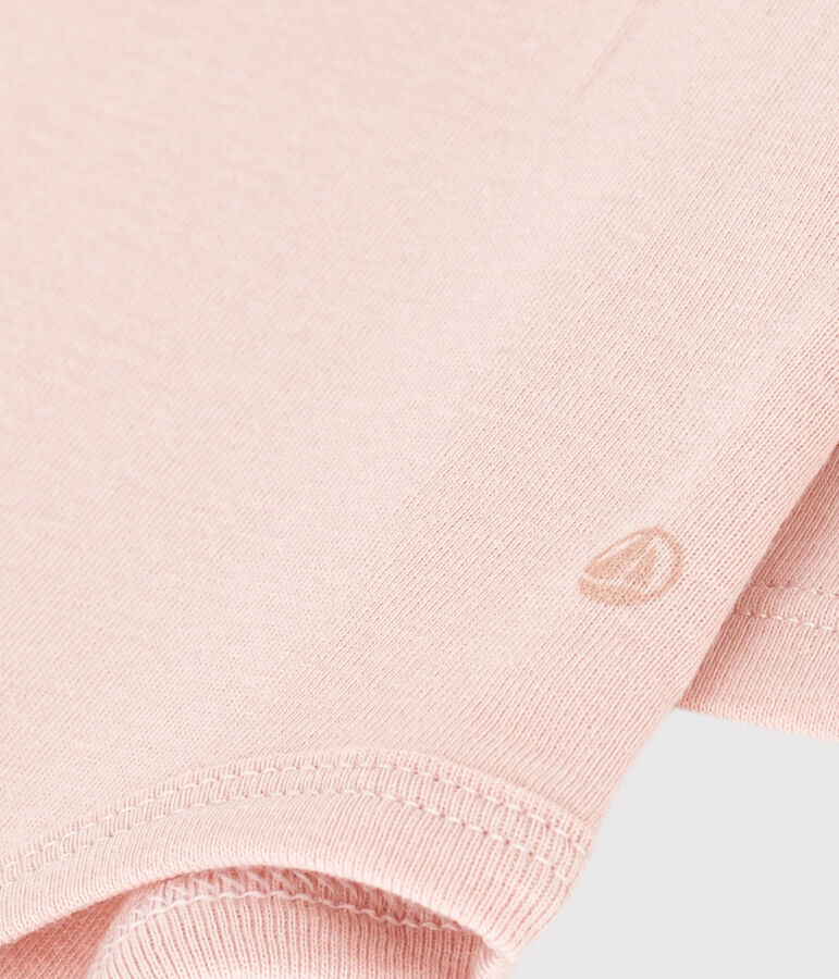 Babybody met lange mouwen en kraagje van katoen roze