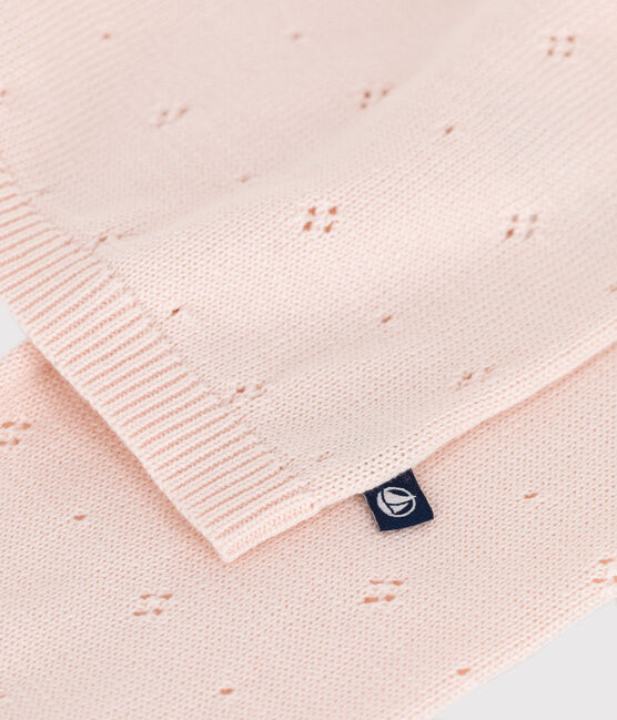 Cardigan enfant coton point fantaisie rose FLEUR