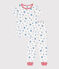 Katoenen kinderpyjama met sterrenprint wit MARSHMALLOW/blauw ALASKA