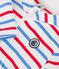 Gestreept sweatshirt met kap in dikke jerseystof voor baby's wit MARSHMALLOW/wit MULTICO