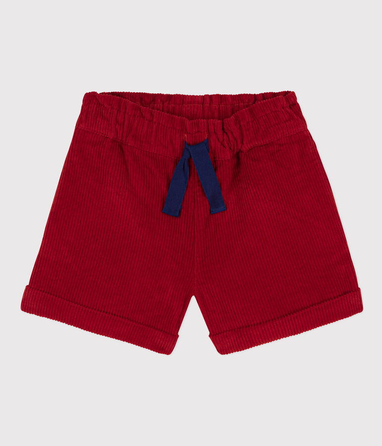 Corduroy meisjesshort rood