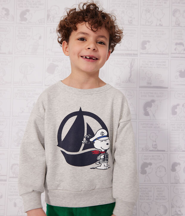 Sweatshirt en molleton enfant fille / gar&ccedil;on gris chin&eacute; clair