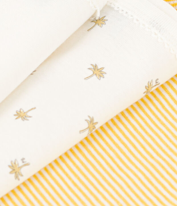 Set van 3 body's met bandjes en palmprint in katoen multicouleur