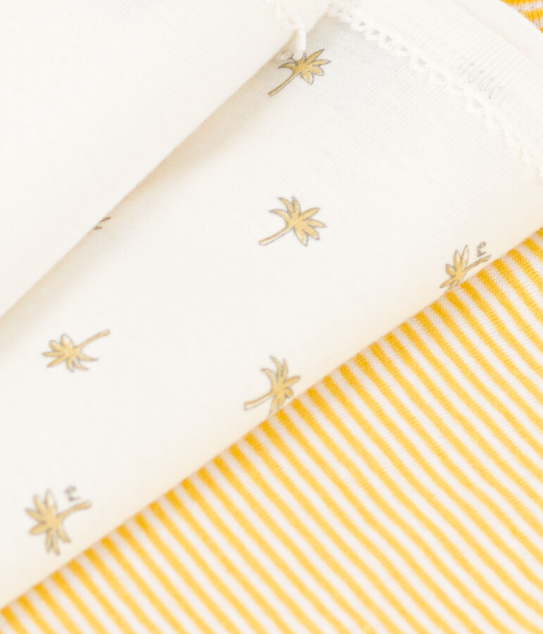 Set van 3 body's met bandjes en palmprint in katoen multicouleur