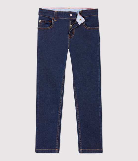 Pantalon slim en denim enfant garçon bleu DENIM BLEU FONCE