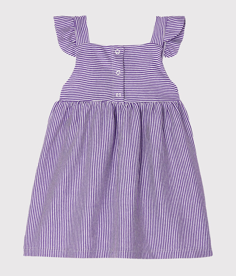 Milleraies jurk babymeisje purper/wit