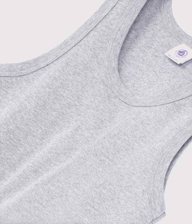 D&eacute;bardeur iconique en coton Femme gris chin&eacute; clair