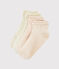 Lot de 2 paires de chaussettes enfant fille blanc MARSHMALLOW/rose MINOIS