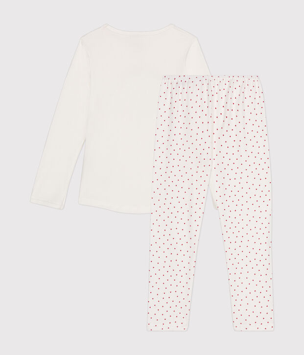 Pyjama en coton enfant blanc/multicouleur