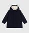 Halflange effen parka voor kinderen blauw SMOKING