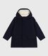 Halflange effen parka voor kinderen