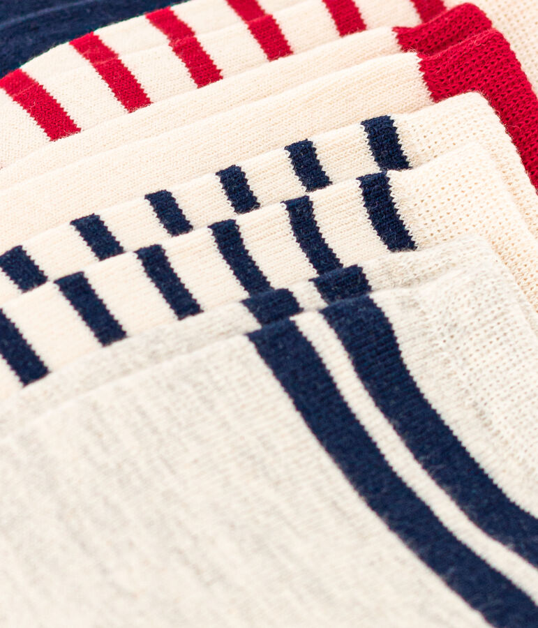 Set van 5 paar katoenen kindersokken met strepen multicouleur