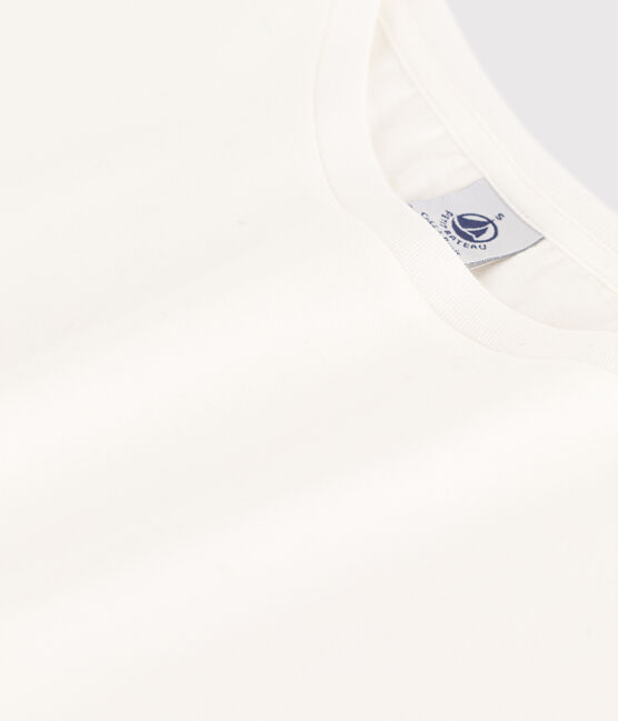 LE BOXY, T-shirt voor dames in katoen  wit MARSHMALLOW
