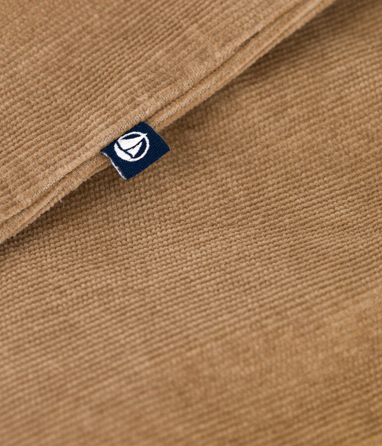 Lang babypakje in effen fluweel beige ROCHE CLAIR