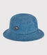 Bobhoedje in denimblauw voor baby's