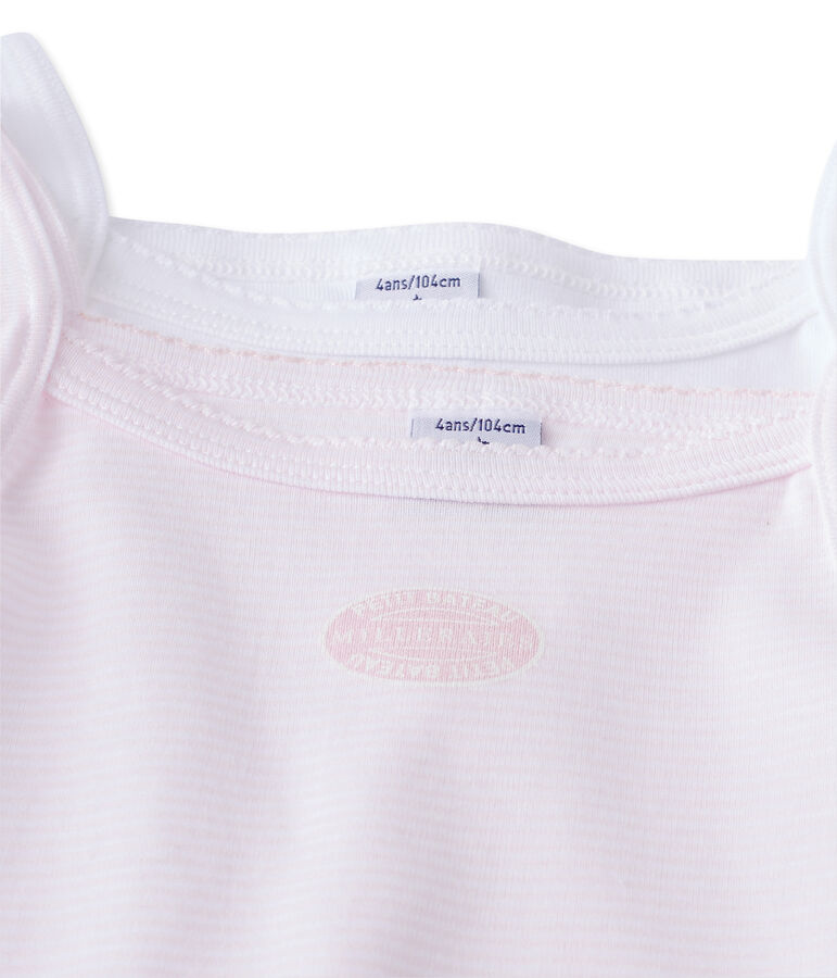 Lot de 2 chemises &agrave; bretelles ado fille multicouleur