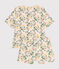 Katoenen pyjama met korte broek en T-shirt met bloemmotiefje voor dames wit AVALANCHE/ MULTICO
