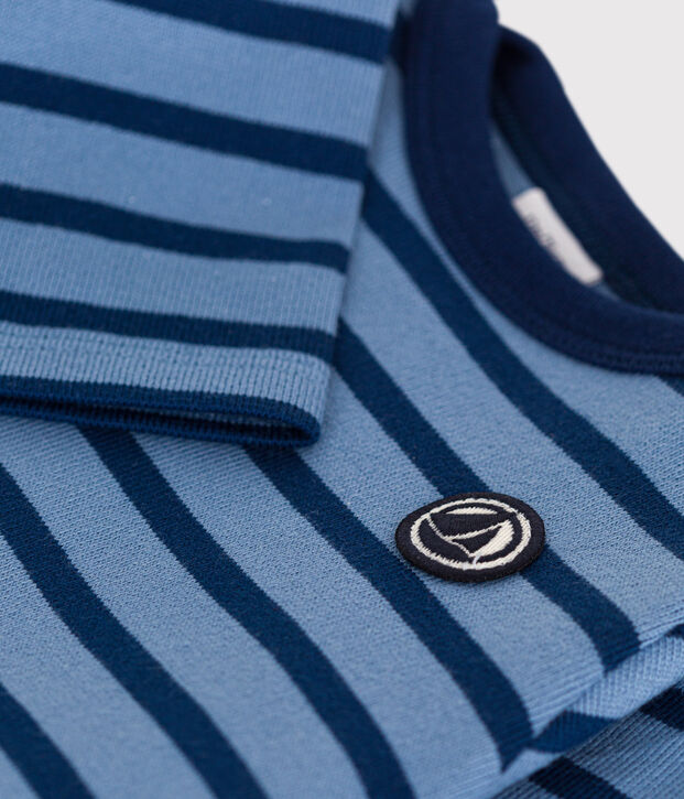 Truitje in marinelook van dik katoen voor baby's blauw/blauw