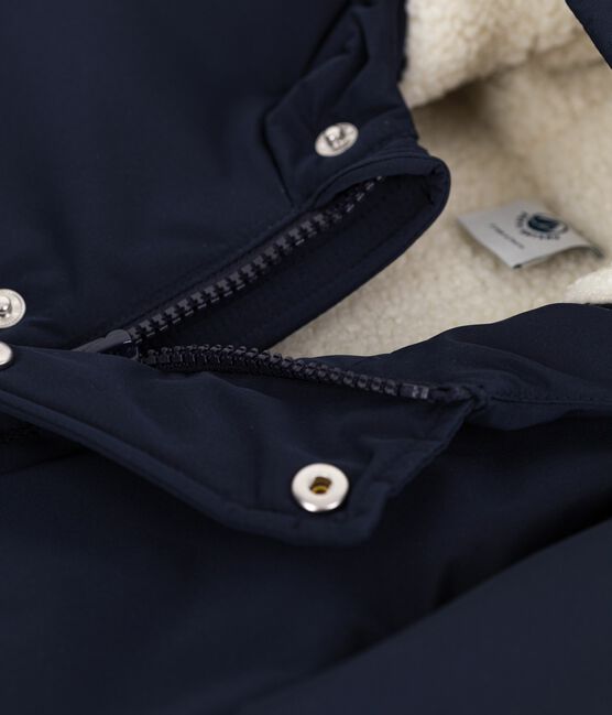 Parka bébé mi-longue unie bleu SMOKING