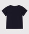 Tee-shirt manches courtes bébé en jersey avec motif bleu SMOKING