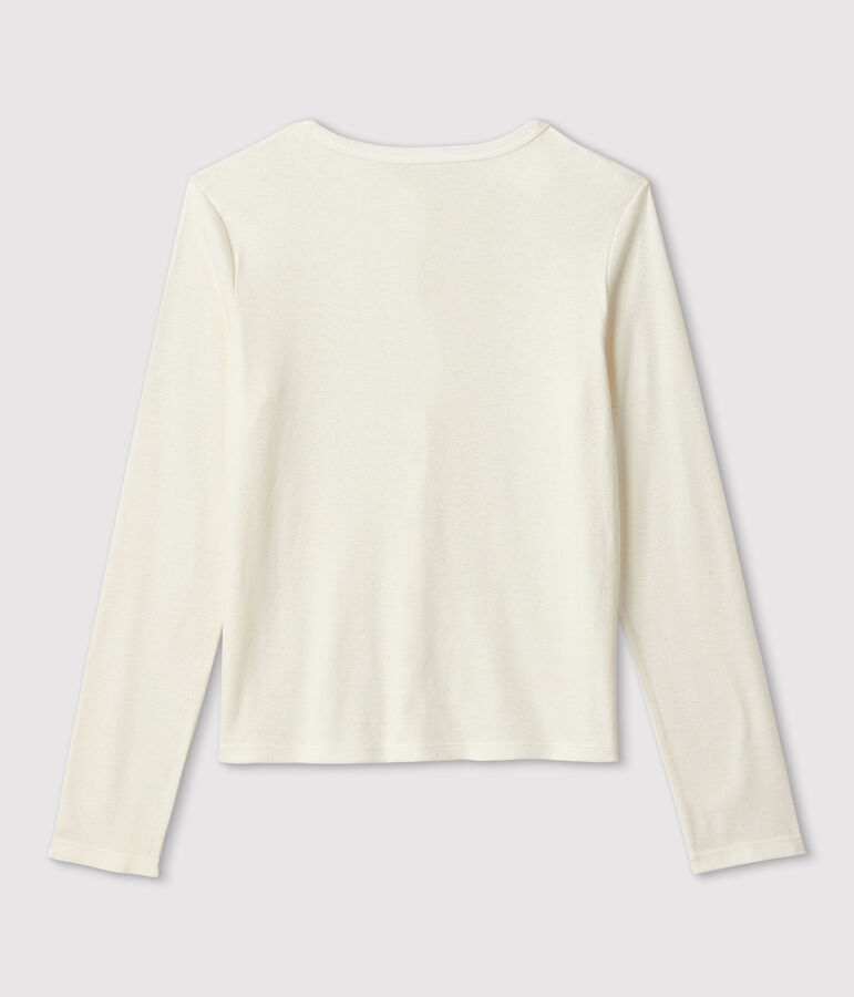 Effen Cardigan van katoen/linnen wit