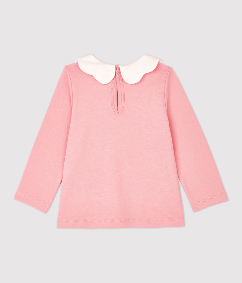 Blouse en coton b&eacute;b&eacute;. rose