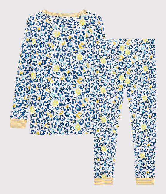 Pyjama snugfit imprimé panthère petit garçon-petite fille blanc MARSHMALLOW/blanc MULTICO
