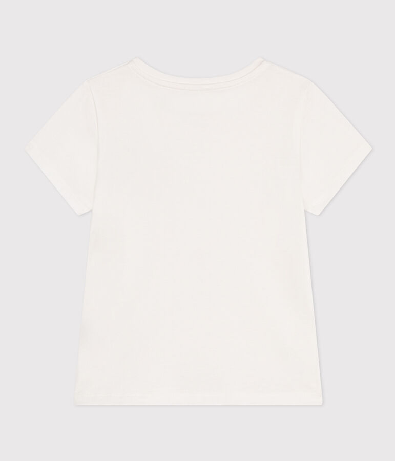 Tee-shirt en jersey l&eacute;ger enfant fille blanc