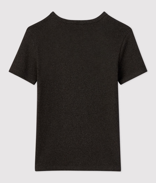 Tijdloos dames-T-shirt met V-hals in biokatoen grijs