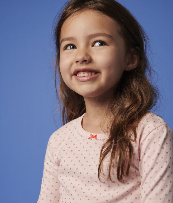 Katoenen snugfi pyjama met sterretjes voor meisjes roze MINOIS/roze PEACHY/ ARGENT