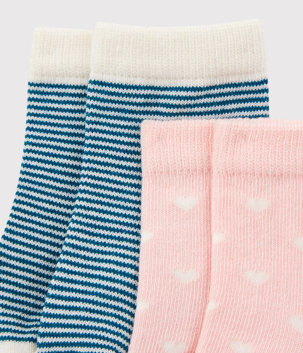 Set van 2 paar babysokken multicouleur