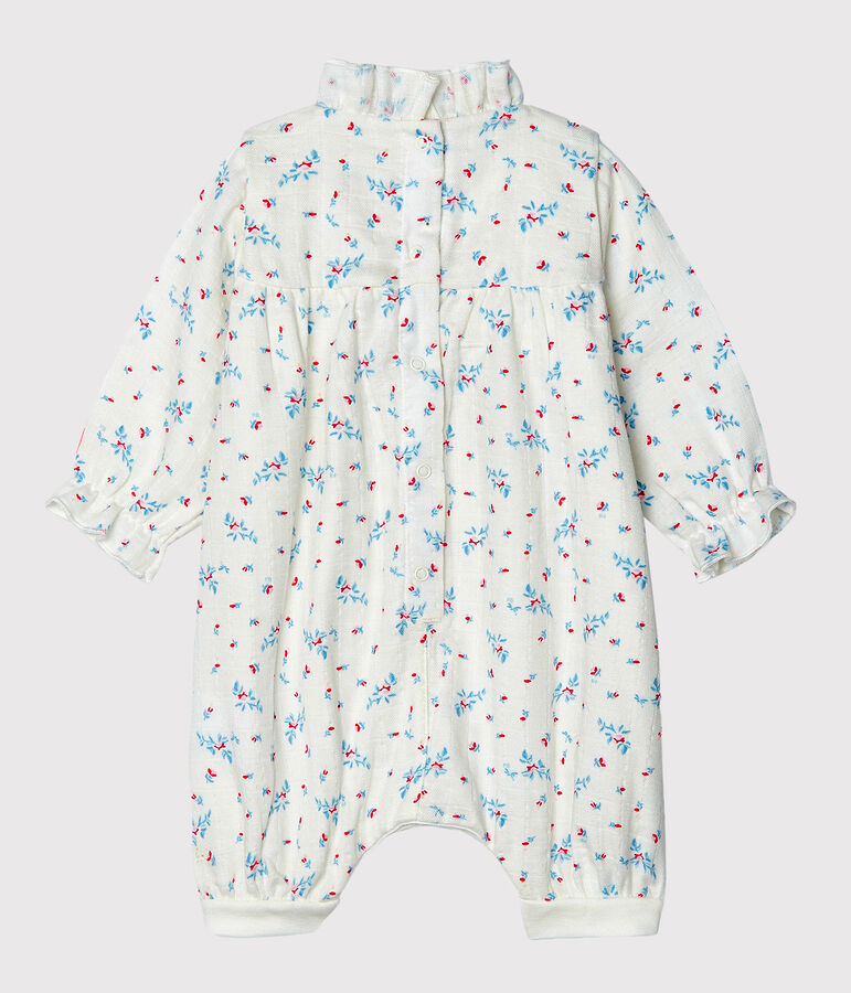 Pakje babymeisje van gebreide stof wit/multicouleur