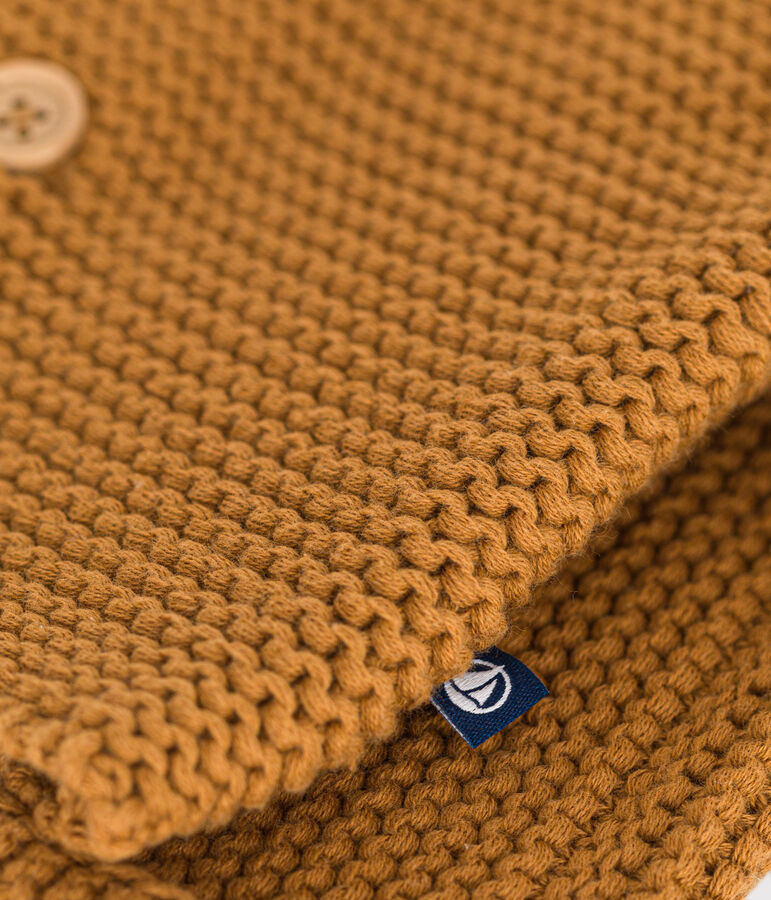 Cardigan en tricot point mousse b&eacute;b&eacute; marron CUIVRE