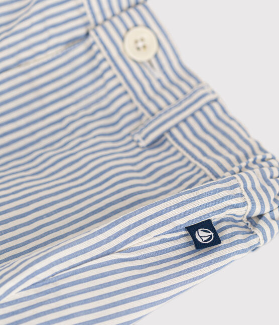 Seersucker short voor baby's GAULOISE/ MARSHMALLOW