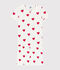 Short pyjama met hartjesprint wit/rood