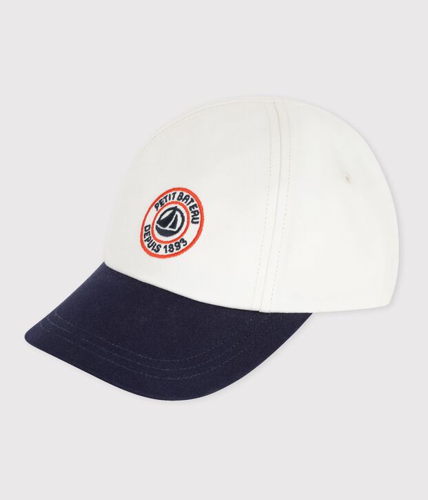 Casquette b&eacute;b&eacute; en coton bleu/bleu