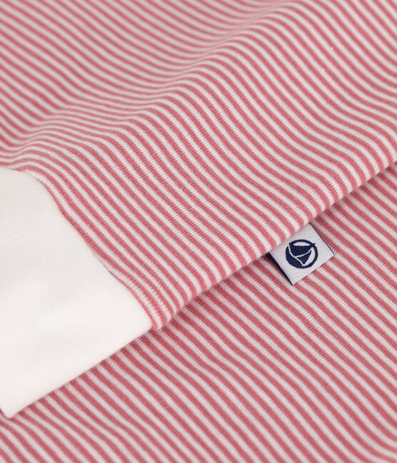 Pyjama femme en coton à rayures rose ROSEWOOD/ MARSHMALLOW
