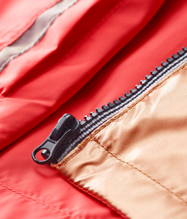 Omkeerbaar windjack voor babymeisjes roze GROSEILLER/blauw CRYSTAL