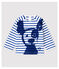 Marinière créative en jersey bébé garçon blanc MARSHMALLOW/bleu SURF