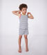 Pyjama short enfant en coton débardeur à rayures