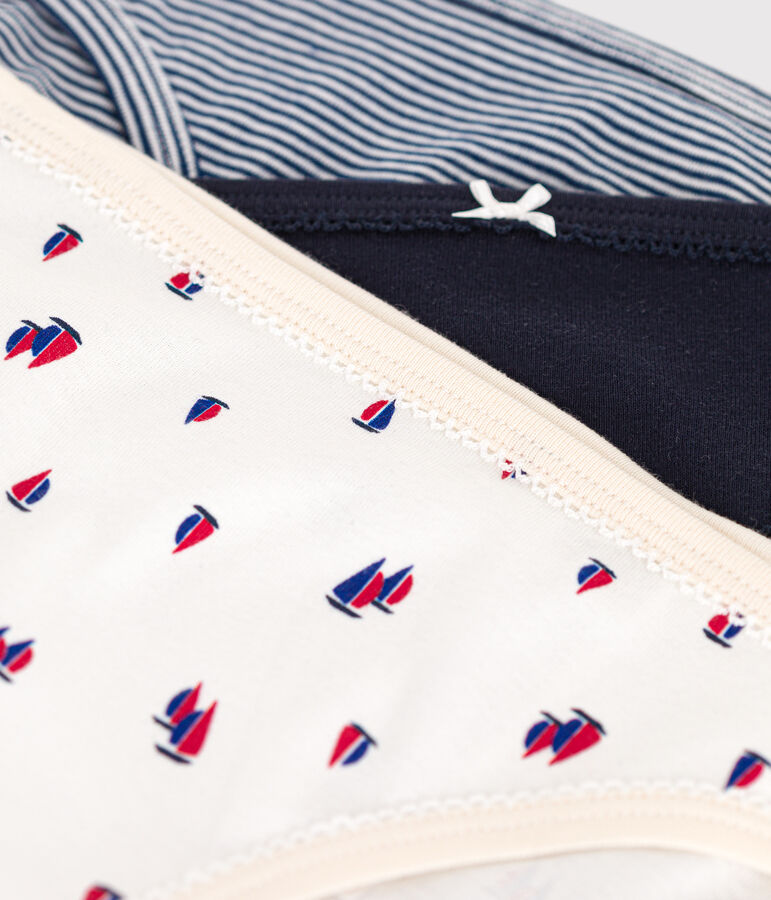 Lot de 3 culottes en coton femme multicouleur