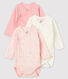 Set van 3 newborn rompertjes met lange mouwen