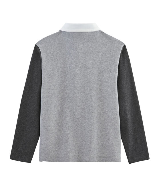 Polo rugby enfant garçon gris SUBWAY/noir CITY