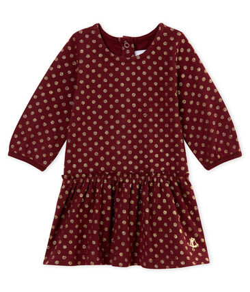 Jurk Met Goudkleurige Stippen Voor Babymeisjes Petit Bateau