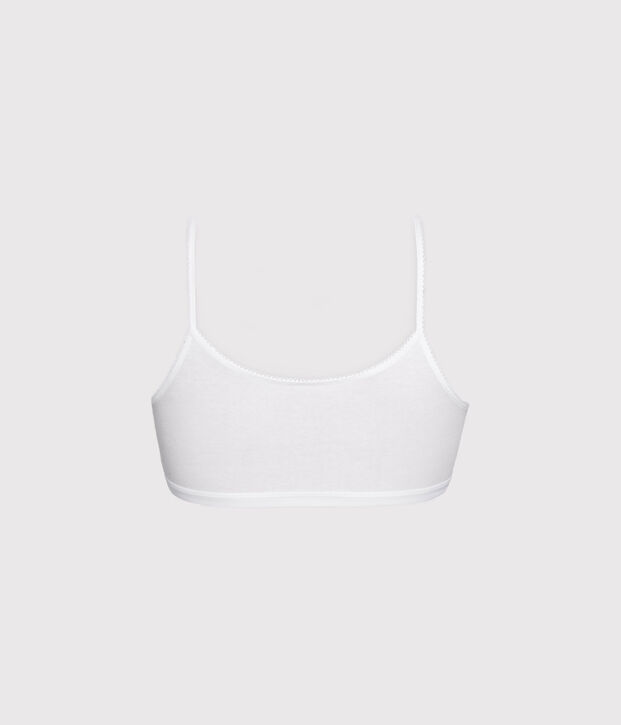 Brassi&egrave;re fille unie blanc