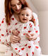 Pyjama à cœurs rouges en coton bébé